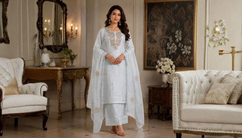Designer Muslin Suits for Occasions That Call for Something Different
