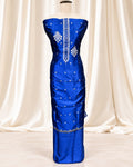 Blue Silk Patola Weaving Dupatta for Women (12640016)