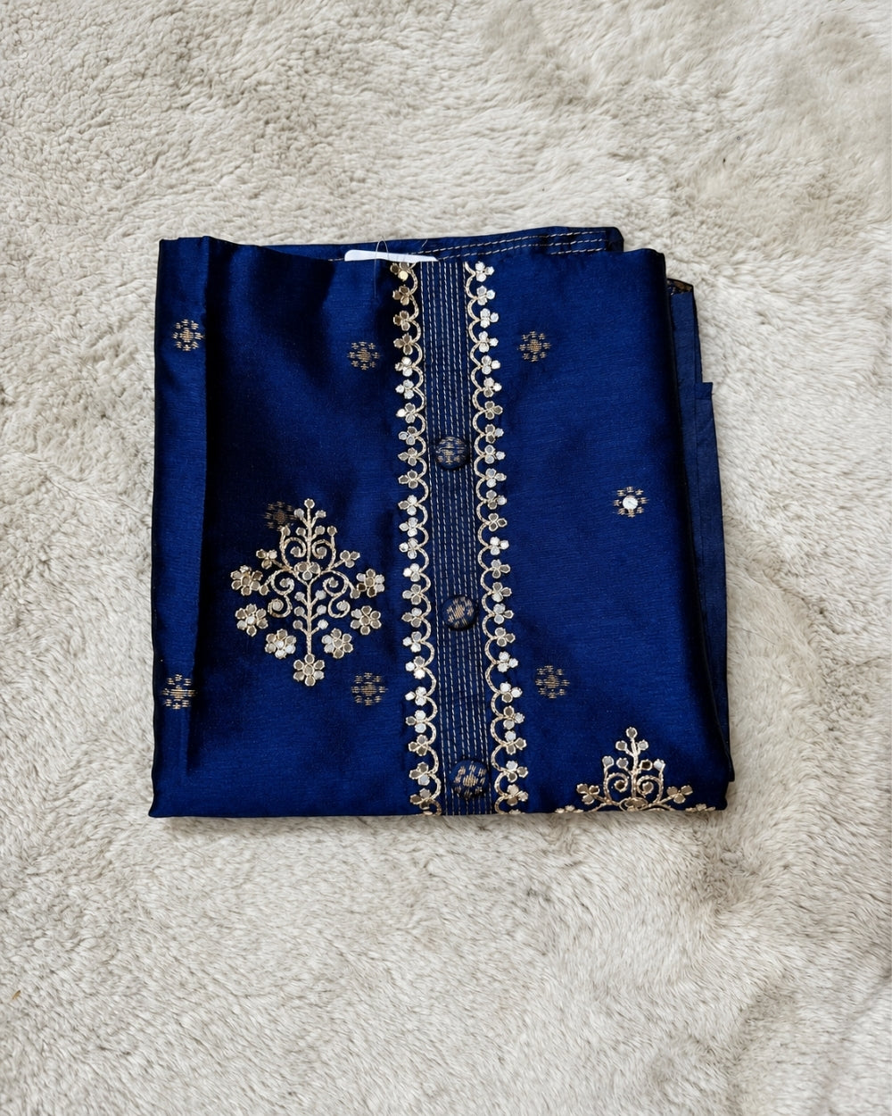 Blue Silk Patola Weaving Dupatta for Women (12640016)