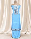 Ice Blue Cotton Suit with Vastranga Print & Mul Cotton Dupatta (12633059)