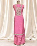 Pink Tissue Georgette Suit with Zari Work (12633014)