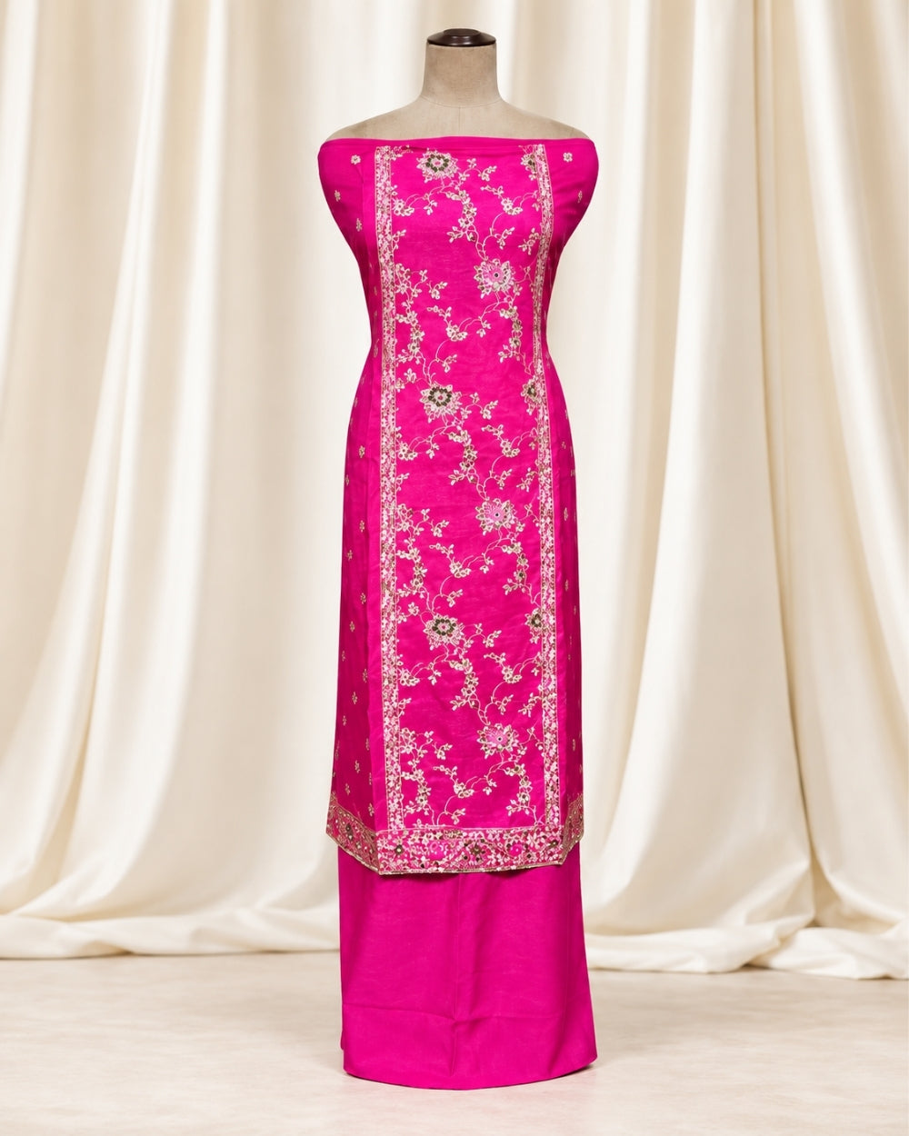 Rani Colour Dola Weaving Suit with Handwork (12633200)