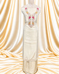 Tissue Georgette Suit with Resham Work Neckline & Zari Border Dupatta (12638054)