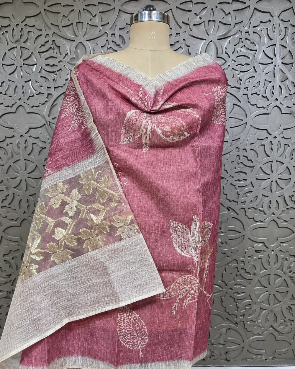 Chanderi Kalamkari Print Suit with Chanderi Dupatta (12625273)