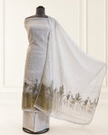 Natural Mul Chanderi Suit with Resham Embroidery (12625943)