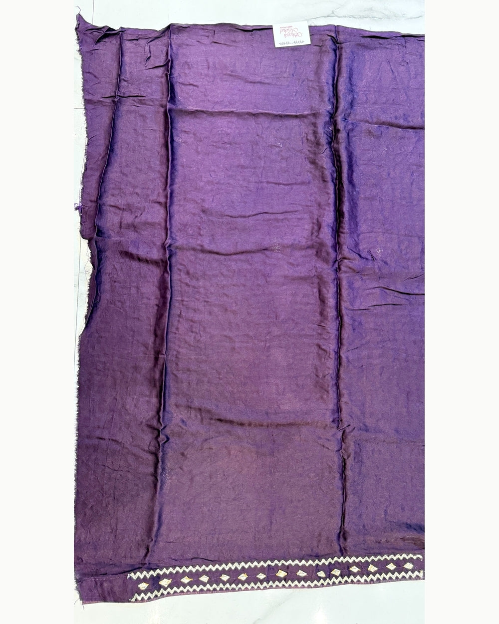 Purple Munga Arape Saree with Lumpy & Kaccha Gota Work (12626170)