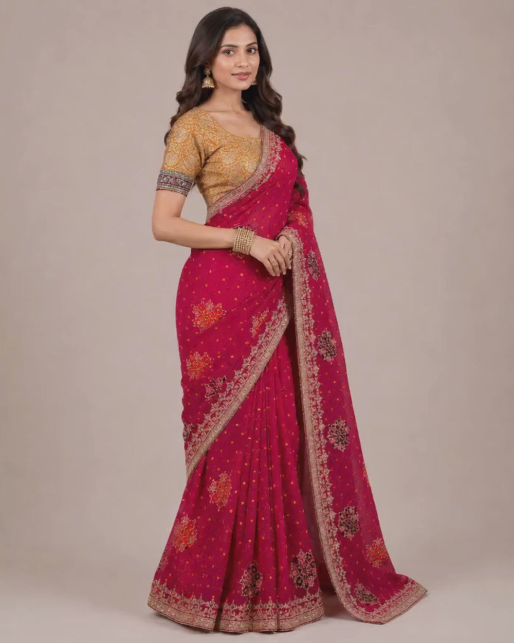 Sheesh_Mahal_-_Rani_Munga_Weaving_Bandhej_Saree_with_Zari_Border_12627488